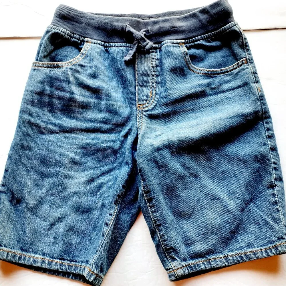 Gymboree Boys Shorts Jean Pull On Jorts Denim Elastic Waist 10